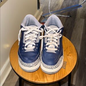 Jordan Kids Navy and White Sneakers